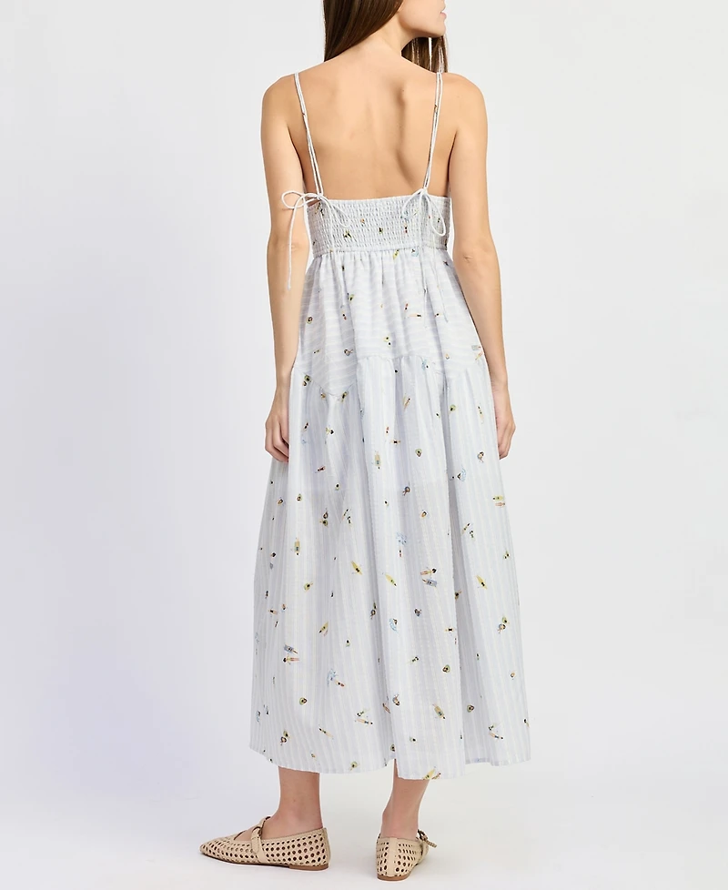 En Saison Women's Sleeveless V-Neck A-Line Maxi Dress