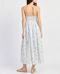 En Saison Women's Sleeveless V-Neck A-Line Maxi Dress