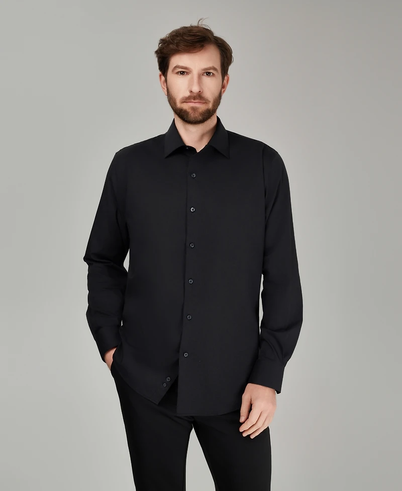 Alfani Men's Regular Fit Solid Dress Shirt, Macy's Exclusive