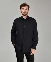 Alfani Men's Regular Fit Solid Dress Shirt, Macy's Exclusive