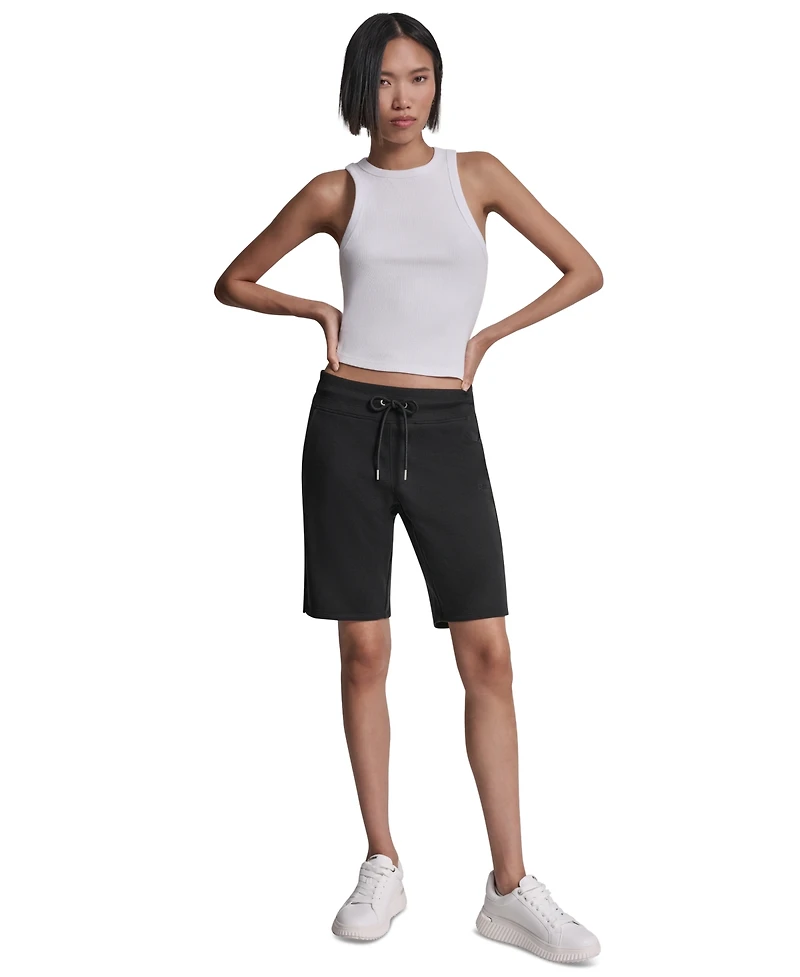 Dkny Sport Women's Embroidered Logo Bermuda Shorts