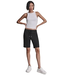Dkny Sport Women's Embroidered Logo Bermuda Shorts
