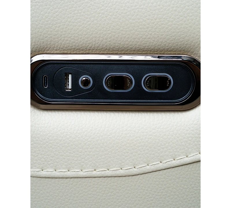 Niccy Leather 41.75" Power Motion Lay Flat Recliner