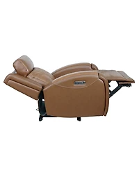Niccy Leather 41.75" Power Motion Lay Flat Recliner