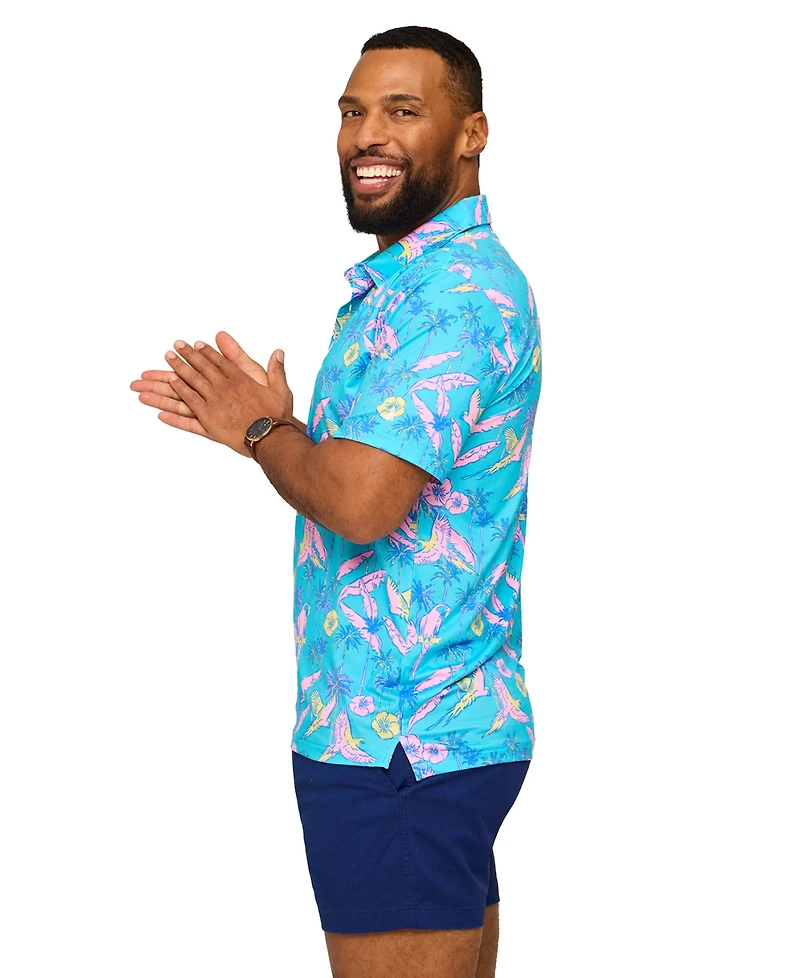 Chubbies Men's The Flock Party Printed Polo Shirt