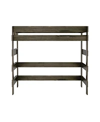 Max & Lily Solid Wood Modern Farmhouse High Loft Bed, Twin Bed Frame For Kids