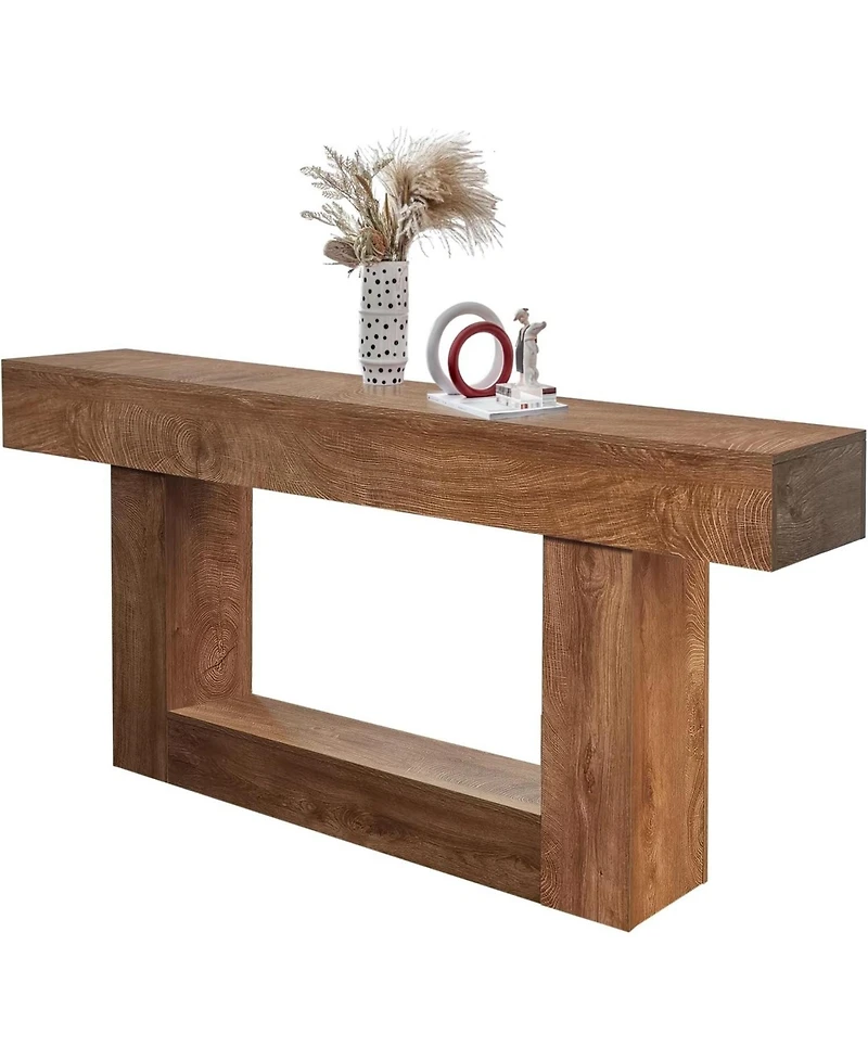 gaomon 63" Wood Console Table for Entryway, Rectangular Sofa Table Behind The Couch, Modern Farmhouse Console Tables for Entrance, Hallway