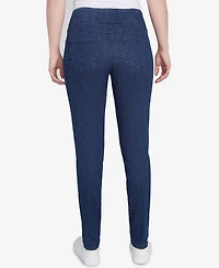 Ruby Rd. Petite Mid-Rise Pull-On Straight Extra Stretch Denim Pant