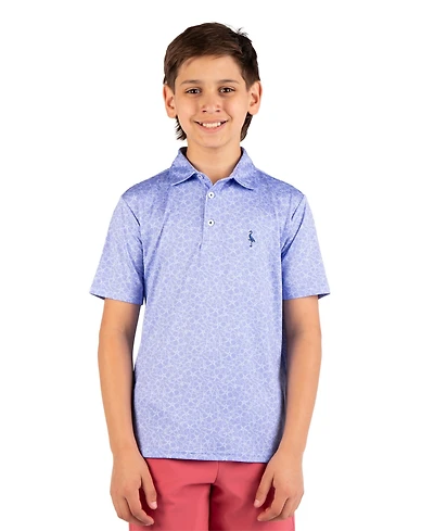 Tailorbyrd Boys Summer Floral Printed Performance Polo