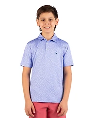 Tailorbyrd Boys Summer Floral Printed Performance Polo
