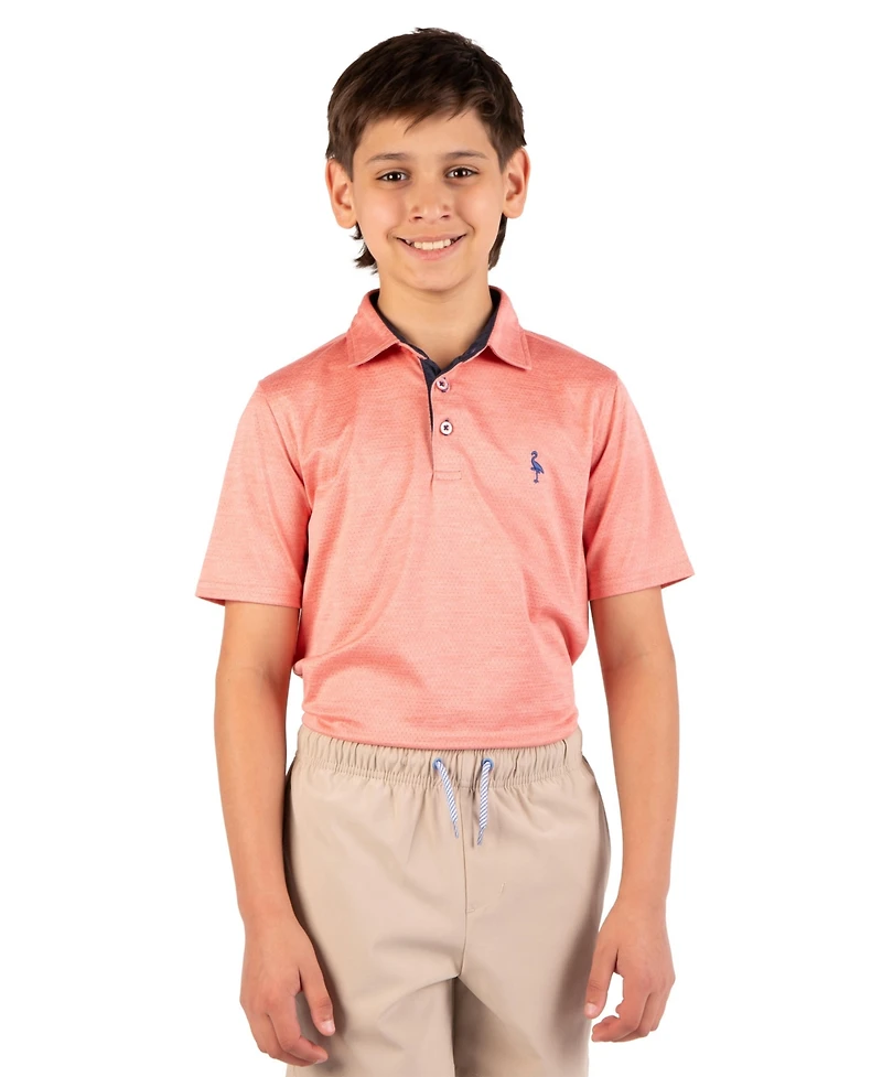Tailorbyrd Boys Melange Mesh Performance Polo