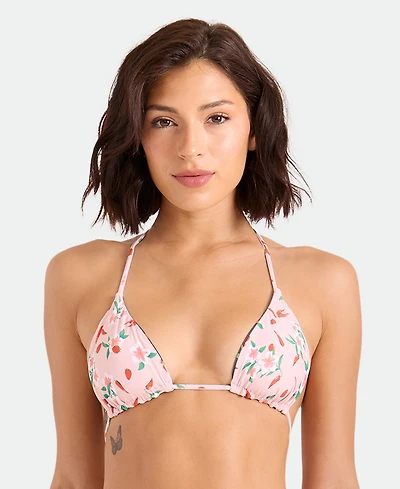Volcom Women's Floral Print Adjustable Straps Bikini Top