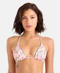 Volcom Women's Floral Print Adjustable Straps Bikini Top