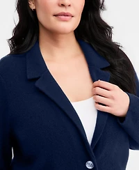 Charter Club Plus Size 100% Cashmere Blazer, Macy's Exclusive