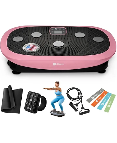Lifepro Rumblex Plus 4D Vibration Plate Exercise Machine, Triple Motor Full Body Vibrating Plate for Weight Loss & Lymphatic Drainage
