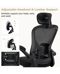 Gouun Ergonomic Mesh Office Chair with Adjustable Headrest, Lumbar Support and Flip-Up Arms