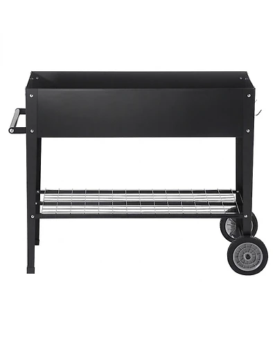 Sugift 42.5 x 19.5 x 31.5 in Galvanized Metal Raised Planter Box