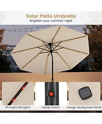 Slickblue Solar Umbrella with Multicolor Led Lights and Tilt