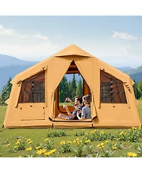 Mecale 8 to 12 Person Inflatable Glamping Tent with Skylights