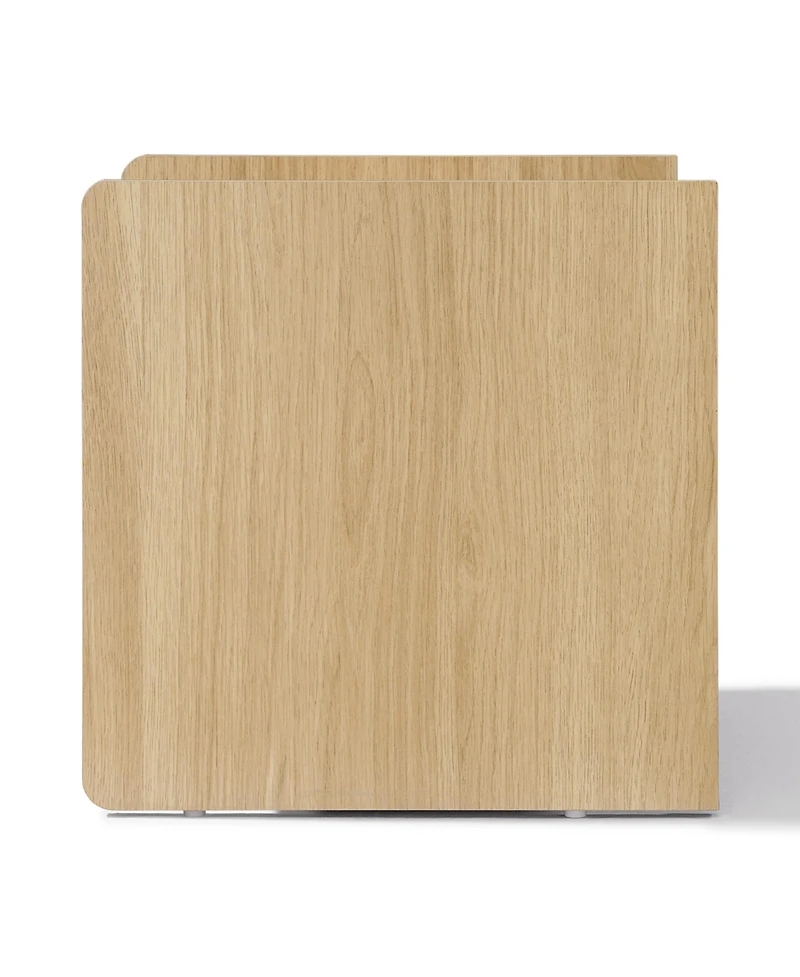 LuxenHome Hazel Oak Manufactured Wood 1-Drawer 1-Shelf 19" H End Table and Nightstand