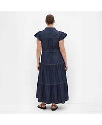 City Chic Women's Kelsie Denim Maxi Dress