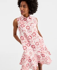 Charter Club Women's Sleeveless 100% Linen Shirtdress, Macy's Exclusive