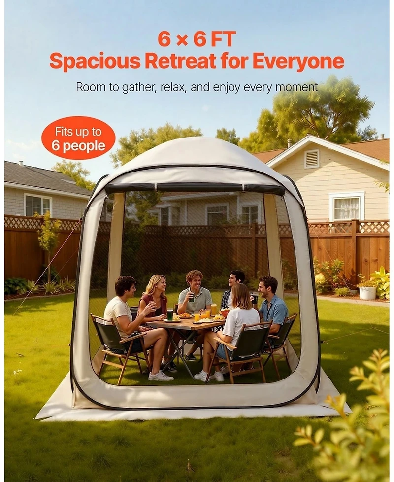 Inolai Pop Up Screen House Tent with Carry Bag for Outdoor Activities