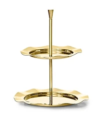 Godinger Lilliput Mirrored 2-Tiered 8.5" Serving Stand