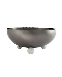 Godinger Temari Hammered Gunmetal Footed 9" Salad Bowl