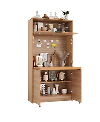 Streamdale Furniture Multifunctional Kitchen Pantry with Hutch and Workstation