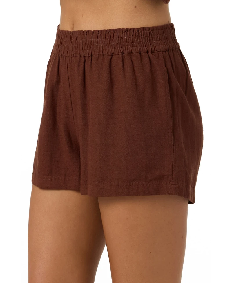 O'Neill Women's Smocked Waistband Pull-On Shorts