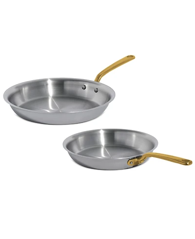 Made In Stainless Steel Clad 2-Piece Fry Pan Set