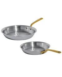 Made In Stainless Steel Clad 2-Piece Fry Pan Set