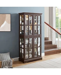Streamdale Furniture Glass Door Curio Display Cabinet