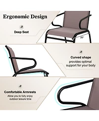 Sugift Modern Patio Chairs Set of 2 with Breathable Fabric for Porch