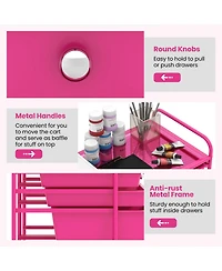 Gouun 12-Drawer Rolling Storage Cart with Mixed-Size Drawers and Lockable Wheels