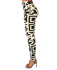 Dai Moda Women's Qr Print Legwarmer Legging