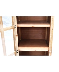 Streamdale Furniture Rustic Wooden Storage Cabinet with Cutout Door and 2 Drawers