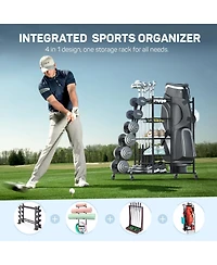 Mythinglogic Home Gym Storage with Lockable Wheels for Dumbbells Yoga Mat