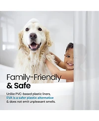 72" W x 84" H 8G Peva Extra Heavy Weight Shower Liner - Liba