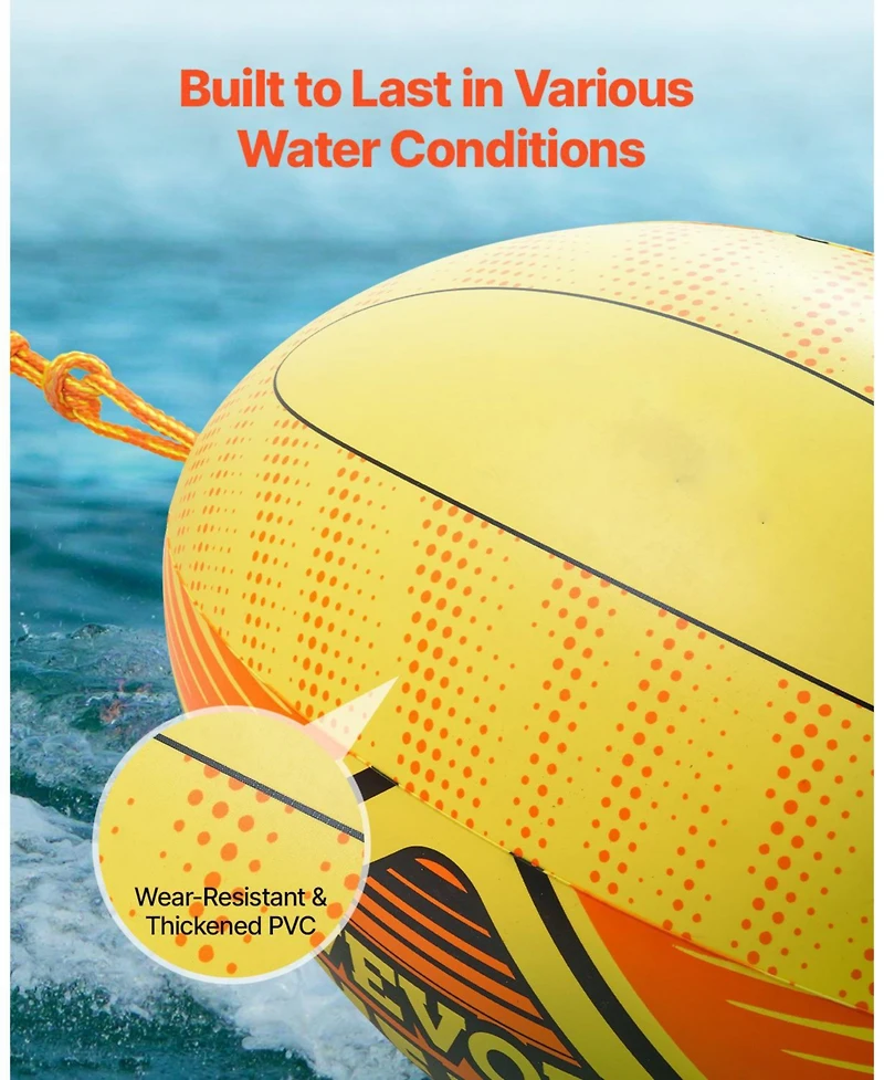 Mecale Towable Tube Booster Ball Thickened Pvc for Water Sports
