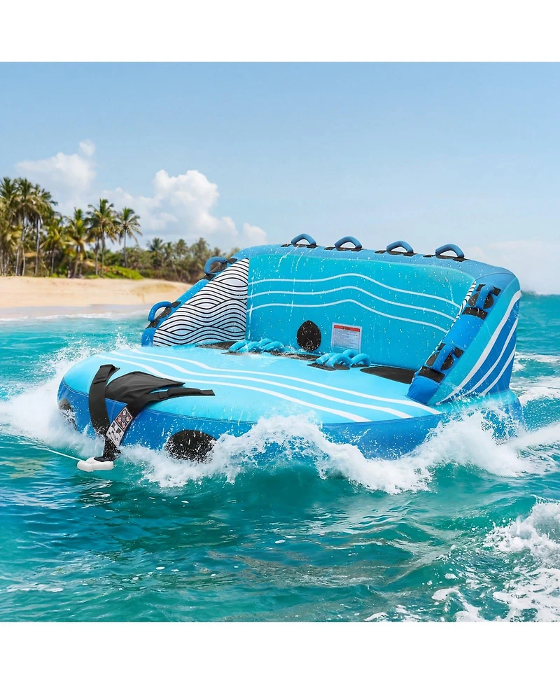 Mecale 3-Rider Towable Tube for Boating 510 lbs Dual Tow Points