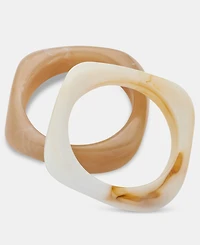 I.n.c. International Concepts 2-Pc. Set Textured Bangle Bracelets, Macy's Exclusive