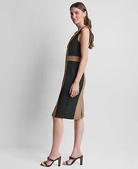 Dkny Women's Sleeveless Jewel Neck Sheath Dress