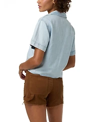 O'Neill Women's Og Channing Short-Sleeve Cotton Denim Shirt