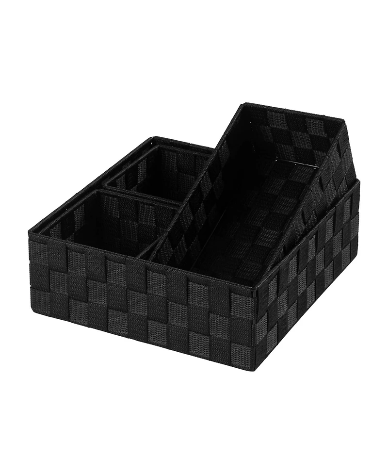 Gnuadz 4-piece Woven Storage Baskets Cube Bin Organizer Drawer Gift Basket