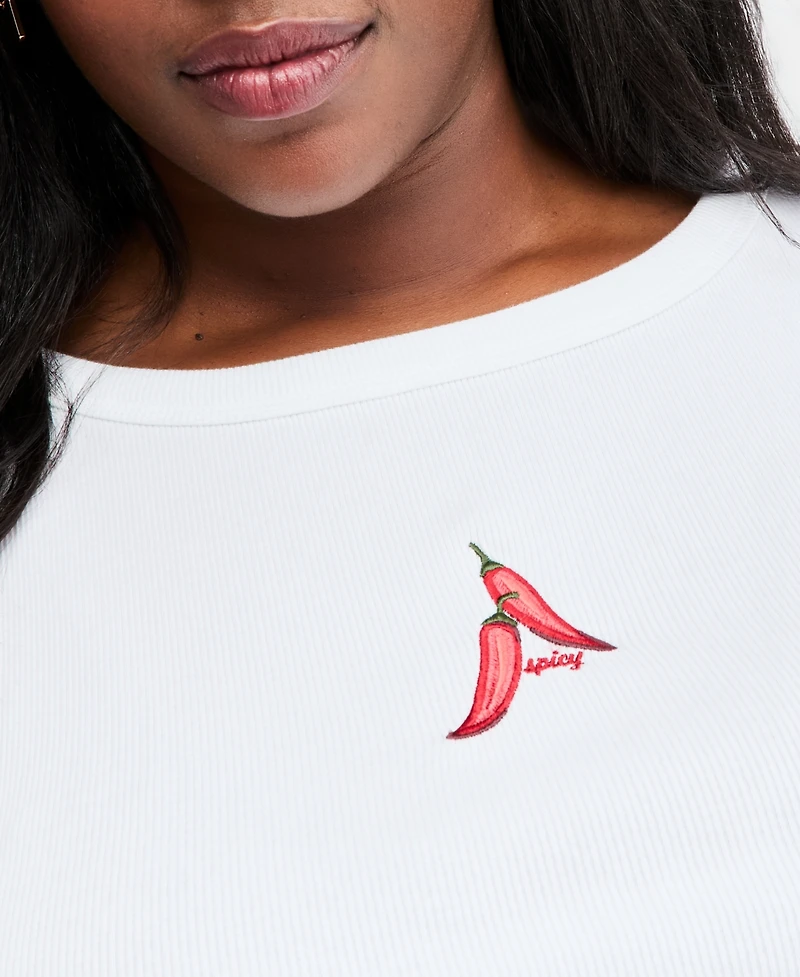 On 34th Trendy Plus Pepper-Embroidered Tank Top, Macy's Exclusive