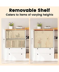 Gouun 47.5 in Kitchen Freestanding Storage Cabinet with 3 Doors, 2 Drawers and 110 lbs Top