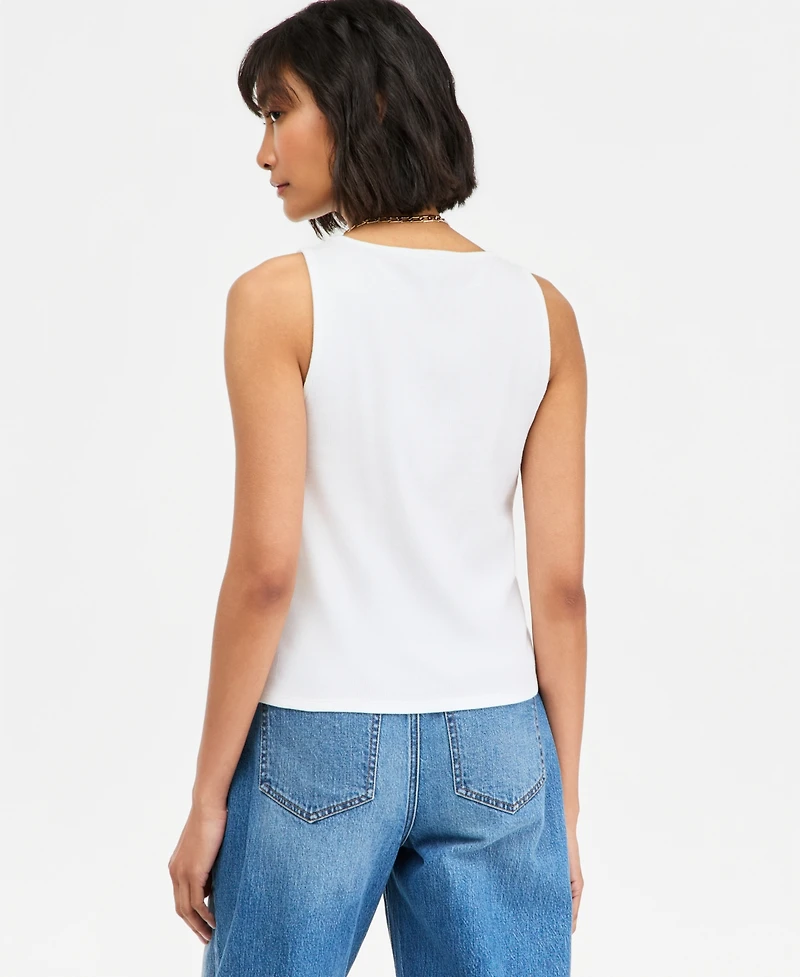On 34th Women's Boatneck Side Button Tank, Macy's Exclusive