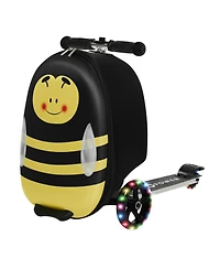 GoPowerBike GoVoyage 3-Wheel Kids Luggage Scooter with Light-Up Wheels